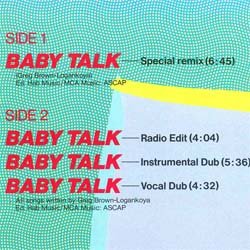 画像2: ALISHA / ベイビー・トーク (原盤/4VER) [◎中古レア盤◎お宝！美A級品！帯付＆日本版ジャケ！スペシャルMIX！]