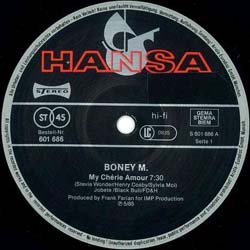 画像2: BONEY M / MY CHERIE AMOUR (独原盤/12"MIX) [◎中古レア盤◎激レア！ドイツ原盤！このカバーは即戦力！]