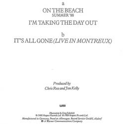 画像2: CHRIS REA / ON THE BEACH 88 (欧州原盤/88年MIX) [◎中古レア盤◎激レア！美A級品！ジャケ付原盤！踊れる"88年MIX"！]