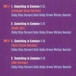 画像2: WHITNEY HOUSTON & BOBBY BROWN / SOMETHING IN COMMON (英原盤/4VER) [◎中古レア盤◎お宝！ジャケ付原盤！90's名曲！]