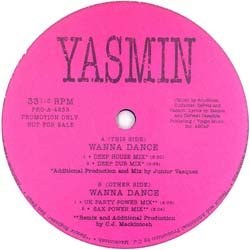 画像2: YASMIN / WANNA DANCE (USプロモ/REMIX) [◎中古レア盤◎お宝！4VER入り！本物のUSプロモ原盤！]