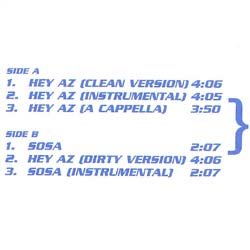 画像2: AZ feat SWV / HEY AZ (米原盤/全2曲) [◎中古レア盤◎お宝！ジャケ付原盤！大ネタ「HEY DJ」使い！]