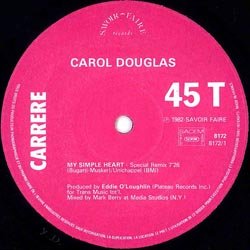 画像3: CAROL DOUGLAS / MY SIMPLE HEART (仏原盤/NEW REMIX) [◎中古レア盤◎激レア！貴重フランス版ジャケ + 別REMIX！]