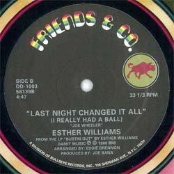 画像2: ESTHER WILLIAMS / LAST NIGHT CHANGED IT ALL (12"MIX/全2曲) [◎中古レア盤◎お宝！少量生産版！定番ネタ！ロングMIX！]