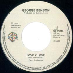 画像3: GEORGE BENSON / LOVE X LOVE (7インチMIX) [◎中古レア盤◎お宝！オランダ版ジャケ！7インチMIX！]