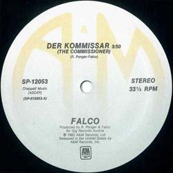 画像2: FALCO / DER KOMMISSAR (米原盤/全3曲) [◎中古レア盤◎お宝！希少US原盤！秘密警察！80's名曲！]