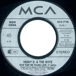 画像4: HEAVY D & THE BOYZ / NOW THAT WE FOUND LOVE (7インチMIX) [◎中古レア盤◎お宝！ドイツ版7"MIX！ダンス甲子園！]