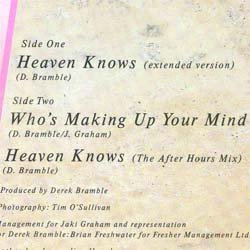 画像2: JAKI GRAHAM / HEAVEN KNOWS (英原盤/12"MIX) [◎中古レア盤◎お宝！本物の原盤！極上「アフターアワーズMIX」！]