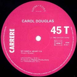 画像2: CAROL DOUGLAS / MY SIMPLE HEART (仏原盤/12"MIX) [◎中古レア盤◎激レア！滅多に無いフランス版ジャケ！1番使い易いMIX！]
