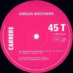 画像2: GIBSON BROTHERS / MY HEART'S BEATING WILD (仏原盤/12"MIX) [◎中古レア盤◎激レア！フランス版ジャケ！恋のチックタック！]