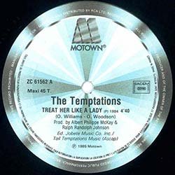 画像2: TEMPTATIONS / TREAT HER LIKE A LADY (仏原盤/全2曲) [◎中古レア盤◎激レア！最強フランス版ジャケ！アカペラから始まるMIX！]