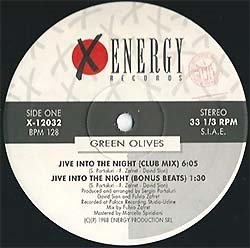 画像2: GREEN OLIVES / JIVE INTO THE NIGHT (伊原盤/4VER) [◎中古レア盤◎激レア！別ジャケのイタリア版！ウィンク原曲！]