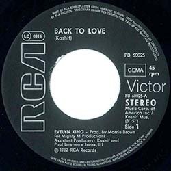 画像3: EVELYN KING / BACK TO LOVE  (7インチMIX) [◎中古レア盤◎激レア！なんと新品同様！ドイツ版ジャケ&別内容！]