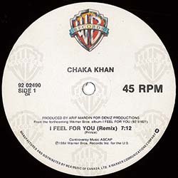 画像2: CHAKA KHAN / I FEEL FOR YOU (米原盤/12"MIX) [◎中古レア盤◎お宝！正真正銘のUS原盤！80's定番！プリンス！]