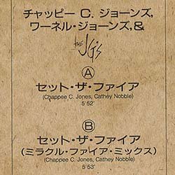 画像2: CHAPPEE.C & THE JG'S / SET THE FIRE (原盤/REMIX) [◎中古レア盤◎激レア！ジャケ付原盤！和製ハイエナ最高峰！]