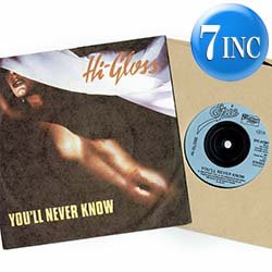 画像1: HI-GLOSS / YOU'LL NEVER KNOW (7インチMIX) [◎中古レア盤◎貴重！マニア探す「顔ジャケ」！7インチMIX！]