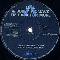 画像2: LULU & BOBBY WOMACK / I'M BACK FOR MORE (英原盤/REMIX) [◎中古レア盤◎お宝！ジャケ付原盤！極上哀愁カバー！]
