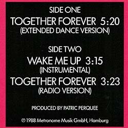 画像2: JENNIFER BELL / TOGETHER FOREVER (独原盤/12"MIX) [◎中古レア盤◎お宝！ドイツ原盤！女性版がコレ！ロングMIX！]