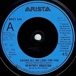 画像3: WHITNEY HOUSTON / SAVING ALL MY LOVE FOR YOU (7インチ) [◎中古レア盤◎お宝！別ジャケ英国版！両面名バラード！］