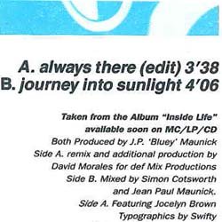 画像3: INCOGNITO / ALWAYS THERE (7インチMIX) [◎中古レア盤◎お宝！ドイツ版美ジャケ！7"MIX！]