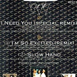 画像2: POINTER SISTERS / I NEED YOU + 2曲 (英原盤/12"MIX) [◎中古レア盤◎お宝！ジャケ付原盤！豪華3曲！スペシャルMIX版！]