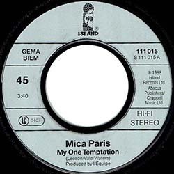 画像3: MICA PARIS / MY ONE TEMPTATION (7インチMIX) [◎中古レア盤◎お宝！ドイツ版ジャケ！7"MIX！]