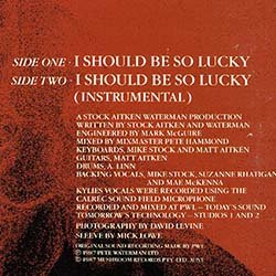 画像2: KYLIE MINOGUE / I SHOULD BE SO LUCKY (英原盤/12"MIX) [◎中古レア盤◎お宝！コレは英国原盤！ロングMIX！CMソング！]