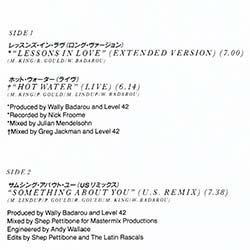 画像2: LEVEL 42 / SOMETHING ABOUT YOU & LESSONS IN LOVE (原盤/全3曲) [◎中古レア盤◎お宝！美A級品！豪華3曲版！]