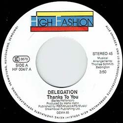 画像4: DELEGATION / THANKS TO YOU (7インチMIX) [◎中古レア盤◎激レア！なんと奇跡の新品！LP未収録！ドイツ版7"オンリー極上ダンサー！]