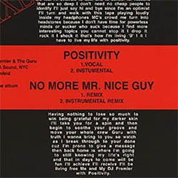 画像2: GANG STARR / NO MORE MR.NICE GUY & POSITIVITY (REMIX/全2曲) [◎中古レア盤◎お宝！少量生産ジャケ付！]