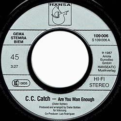 画像3: C.C.CATCH / ARE YOU MAN ENOUGH (7インチ) [◎中古レア盤◎お宝！西ドイツ版ジャケ7"！女性哀愁ハイエナ最高峰！]