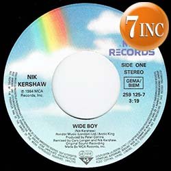 画像1: NIK KERSHAW / WIDE BOY (7インチMIX) [◎中古レア盤◎お宝！ドイツ版7"MIX！B面に未発表曲「美しすぎて」収録！]