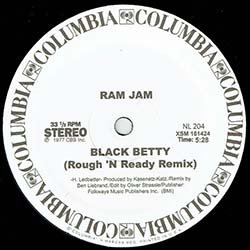 画像2: RAM JAM / BLACK BETTY (89年MIX/2VER) [◎中古レア盤◎お宝！極少生産！手刷りジャケ！B.LIEBRAND MIX！]