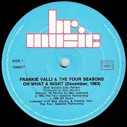 画像2: THE FOUR SEASONS / OH, WHAT A NIGHT (仏原盤/88年MIX) [◎中古レア盤◎激レア！フランス版ジャケ！88年サマーMIX！]