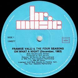 画像2: THE FOUR SEASONS / OH, WHAT A NIGHT (仏原盤/88年MIX) [◎中古レア盤◎貴重！必殺"88年MIX"！フランス版ジャケ！]