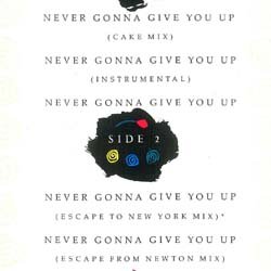 画像2: RICK ASTLEY / NEVER GONNA GIVE YOU UP (米原盤/12"MIX) [◎中古レア盤◎お宝！内容違いのUS原盤！特大ヒット！]