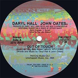 画像2: DARYL HALL & JOHN OATES / OUT OF TOUCH (米原盤/12"MIX) [◎中古レア盤◎お宝！シュリンク付美A級品！ステッカー付原盤！]