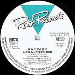 画像3: FANTASY / HE'S NUMBER ONE (独原盤/12"MIX) [◎中古レア盤◎激レア！ドイツ版ジャケ！女性ハイエナ最高峰！]