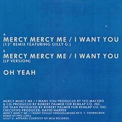 画像2: ROBERT PALMER / MERCY MERCY ME (英原盤/REMIX) [◎中古レア盤◎激レア！滅多に無し！ジャケ付原盤！お洒落カバー！]