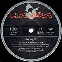 画像2: BONEY M / STORIES (独原盤/全2曲) [◎中古レア盤◎お宝！本物のドイツ原盤！89年MIX！グランドビートカバー！]