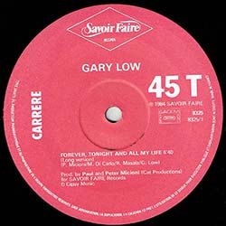 画像2: GARY LOW / FOREVER TONIGHT AND ALL MY LIFE (仏原盤/12"MIX) [◎中古レア盤◎激レア！フランス原盤！ロングMIX！]