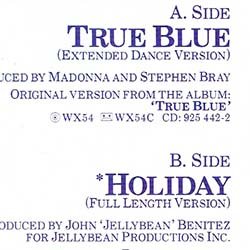 画像2: MADONNA / TRUE BLUE & HOLIDAY (英原盤/12"MIX) [◎中古レア盤◎お宝！英国版ジャケ！豪華2曲入り！]