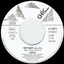 画像3: SINITTA / TOY BOY (7インチ/ラップMIX) [◎中古レア盤◎お宝！珍しい別デザイン版ジャケ！7"MIX！]