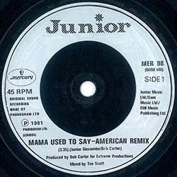 画像4: JUNIOR / MAMA USED TO SAY (7インチMIX) [◎中古レア盤◎お宝！ピンクジャケ版！7"MIX＋インスト！]