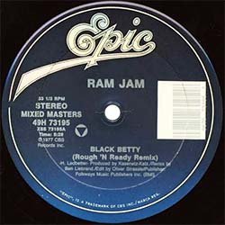 画像2: RAM JAM / BLACK BETTY (B.LIEBRAND MIX/3VER) [◎中古レア盤◎希少！高音質版12"！89年エディットMIX！]