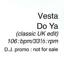 画像2: VESTA / DO YA (英原盤/REMIX) [◎中古レア盤◎お宝！非売品ジャケ！"グッとくる"フランキー傑作！美メロMIX！]