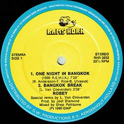 画像2: ROBEY / ONE NIGHT IN BANGKOK (和蘭原盤/90年MIX) [◎中古レア盤◎激レア！超希少音源！オランダのみ！1990年REMIX！]