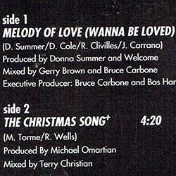 画像2: DONNA SUMMER / クリスマスソング & MELODY OF LOVE (7インチ) [◎中古レア盤◎お宝！ジャケ付7"！X'MAS定番 & ハウス名曲！]