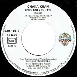 画像2: CHAKA KHAN / I FEEL FOR YOU (7インチMIX) [◎中古レア盤◎お宝！フランス版ジャケ！7"MIX！プリンス！]