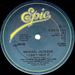 画像2: MICHAEL JACKSON / I CAN'T HELP IT (英原盤/全2曲) [◎中古レア盤◎激レア！EPICジャケ原盤！豪華2曲！]